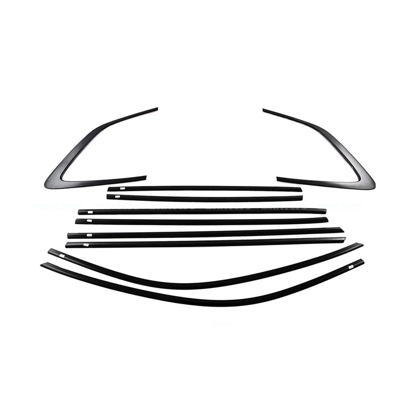 Schwarze Autofensterverkleidung, dekorative Dichtungsleiste, Wasserschutz, Wetterstreifen aus Edelstahl, kompatibel mit Honda CRV CR-V 2023 2024 von XFSBHMKH