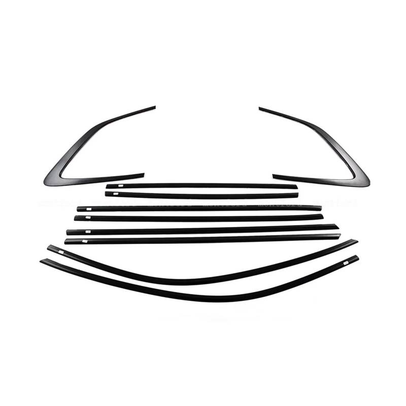 Schwarze Autofensterverkleidung, dekorative Dichtungsleiste, Wasserschutz, Wetterstreifen aus Edelstahl, kompatibel mit Honda CRV CR-V 2023 2024 von XFSBHMKH
