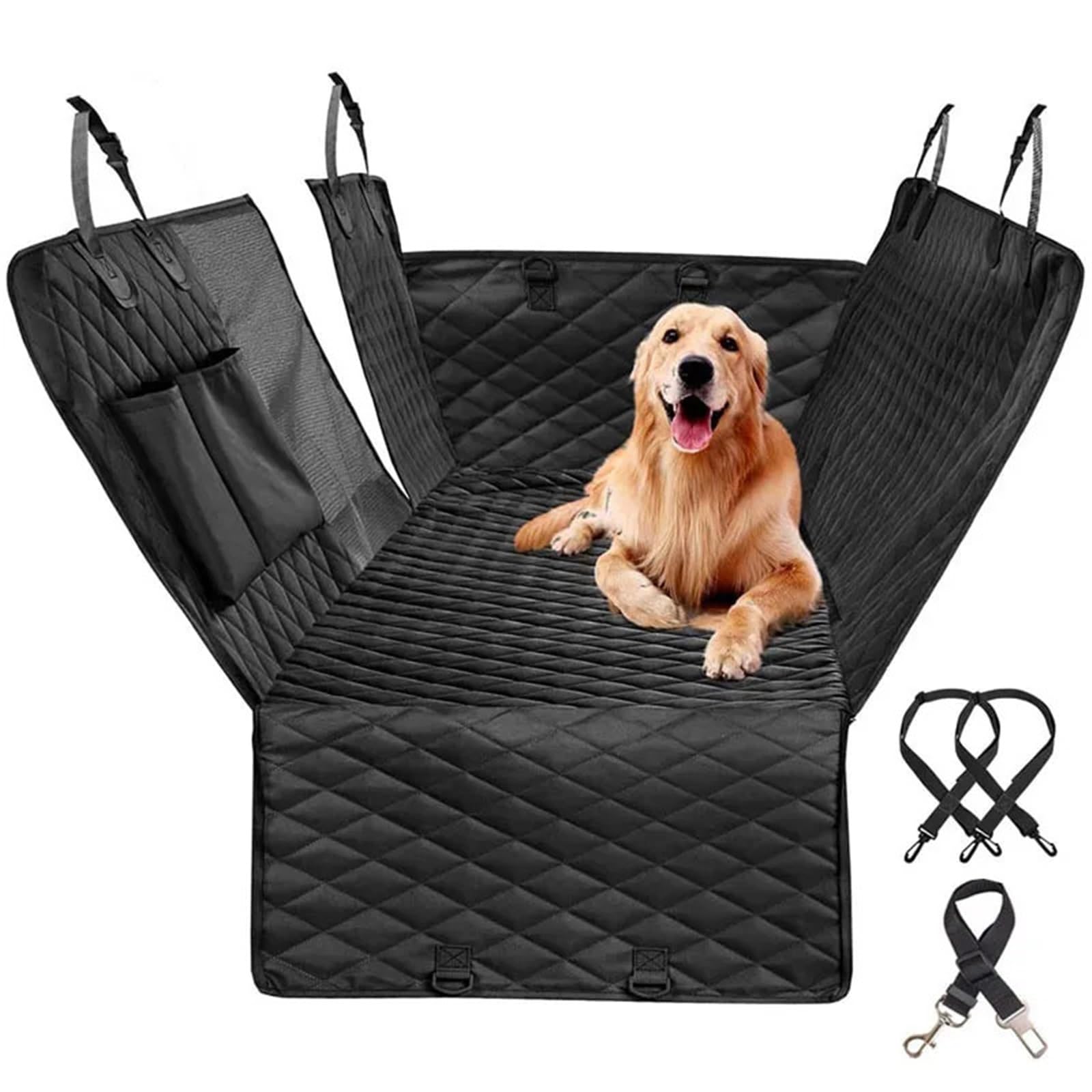 Car Trunk Liner 147 * 137 cm Universelle wasserdichte und rutschfeste Anti-Kratz-Schutzpolster Hunde Anti-Schmutz-Automatten Kofferraumwanne(Black) von XFYESL