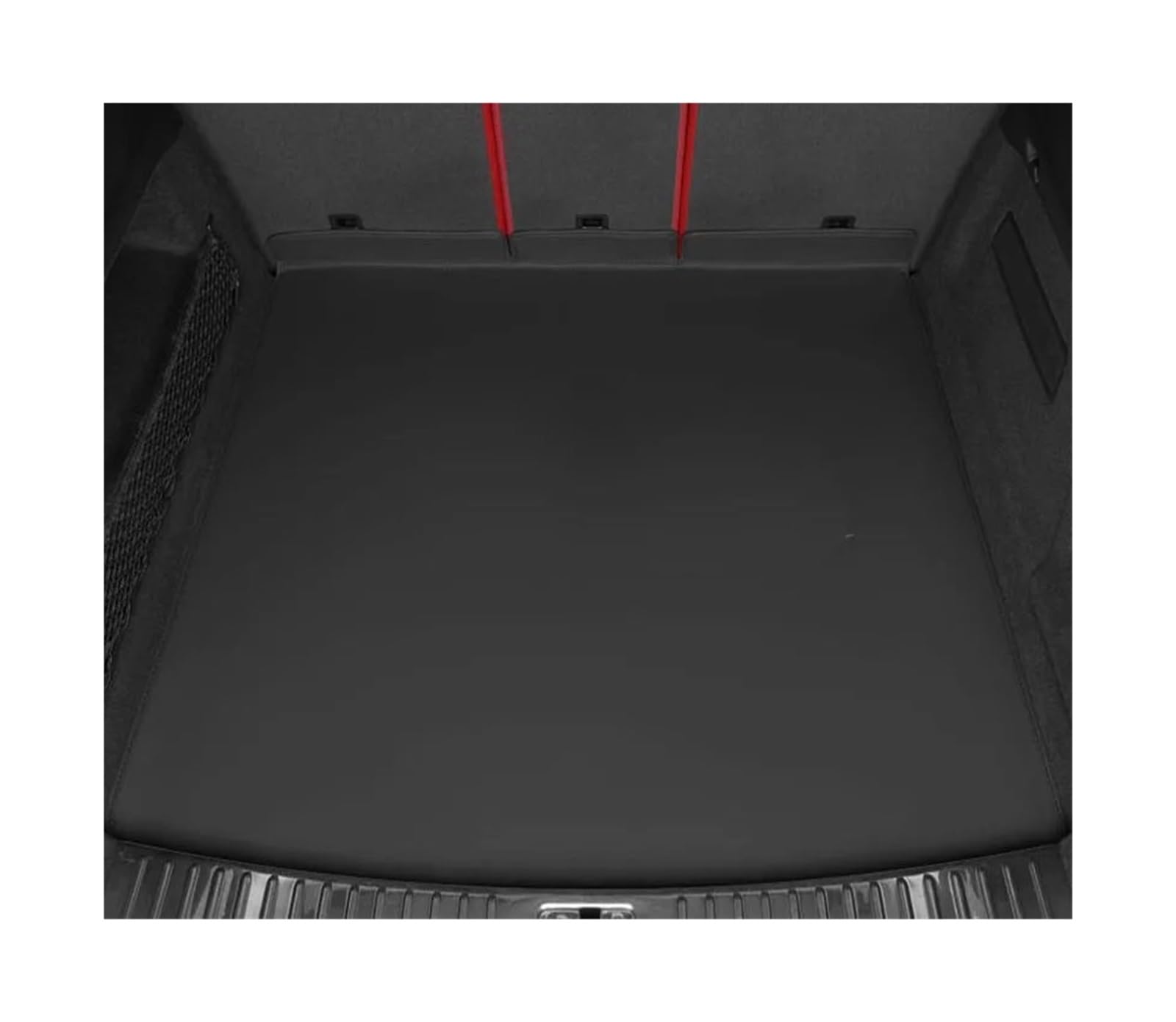 Car Trunk Liner Auto Hinten Stamm Matten Fit Für Porsche Cayenne E3 9YA/9YB 2019~2026 Leder Lagerung Pads Fracht Kofferraumwanne(Black Half Set) von XFYESL