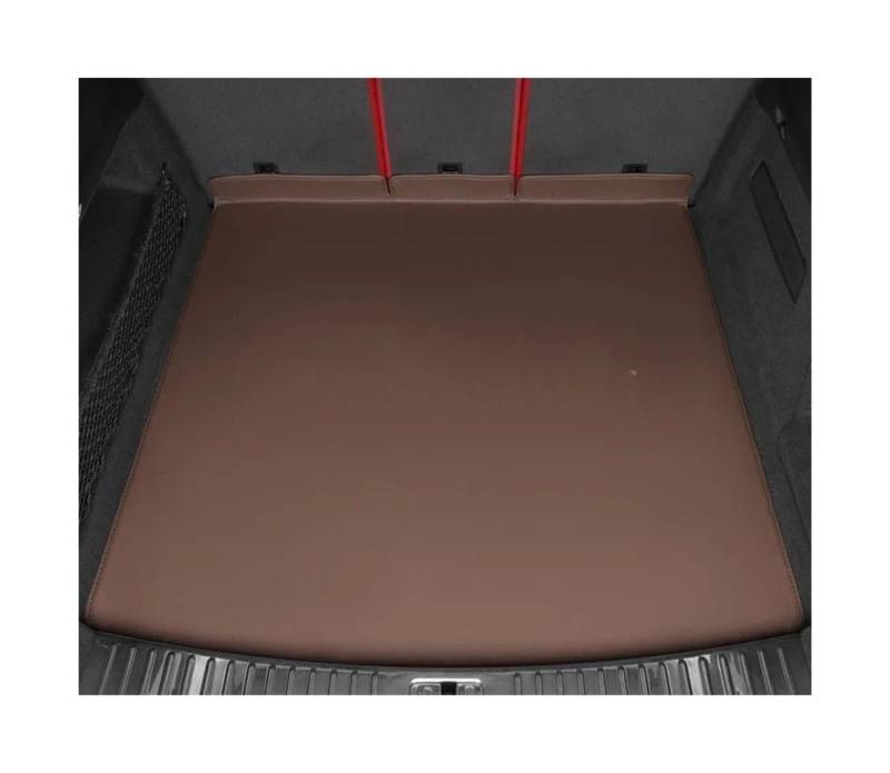 Car Trunk Liner Auto Hinten Stamm Matten Fit Für Porsche Cayenne E3 9YA/9YB 2019~2026 Leder Lagerung Pads Fracht Kofferraumwanne(Coffee Half Set) von XFYESL