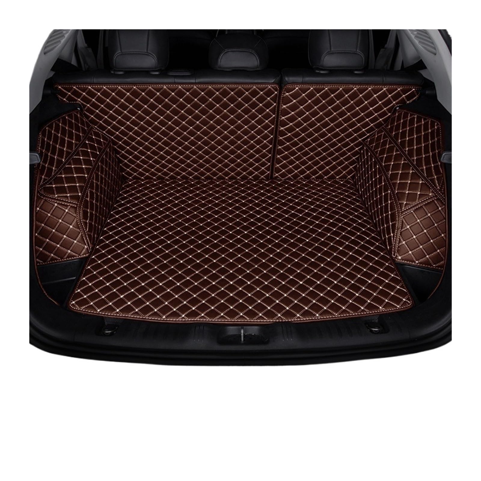 Car Trunk Liner Auto-Kofferraum-Matten Fit für Dodge Journey 2009 2010 2011 2012 2013-2018 Custom Cargo Liner Teppich Kofferraumwanne(Coffee,2009-2015) von XFYESL