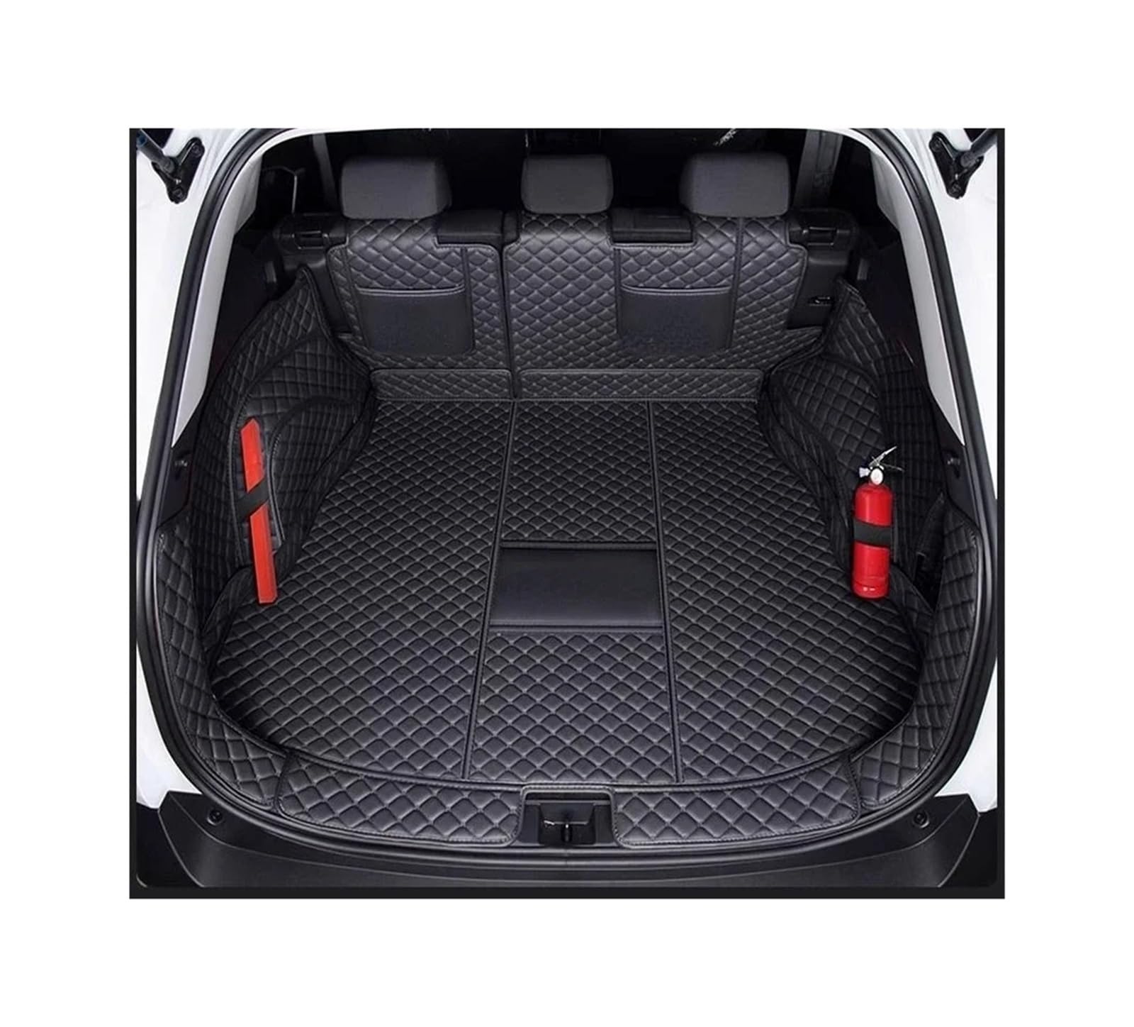 Car Trunk Liner Fit Für Toyota RAV4 2024 2025 Zubehör Kraftstoff PHEV Vollständige Abdeckung Cargo Liner Auto Innen Modifikation Kofferraumwanne(Full Black,Fuel) von XFYESL