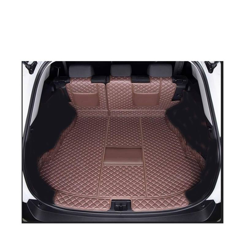 Car Trunk Liner Fit Für Toyota RAV4 2024 2025 Zubehör Kraftstoff PHEV Vollständige Abdeckung Cargo Liner Auto Innen Modifikation Kofferraumwanne(Half Coffee,PHEV) von XFYESL