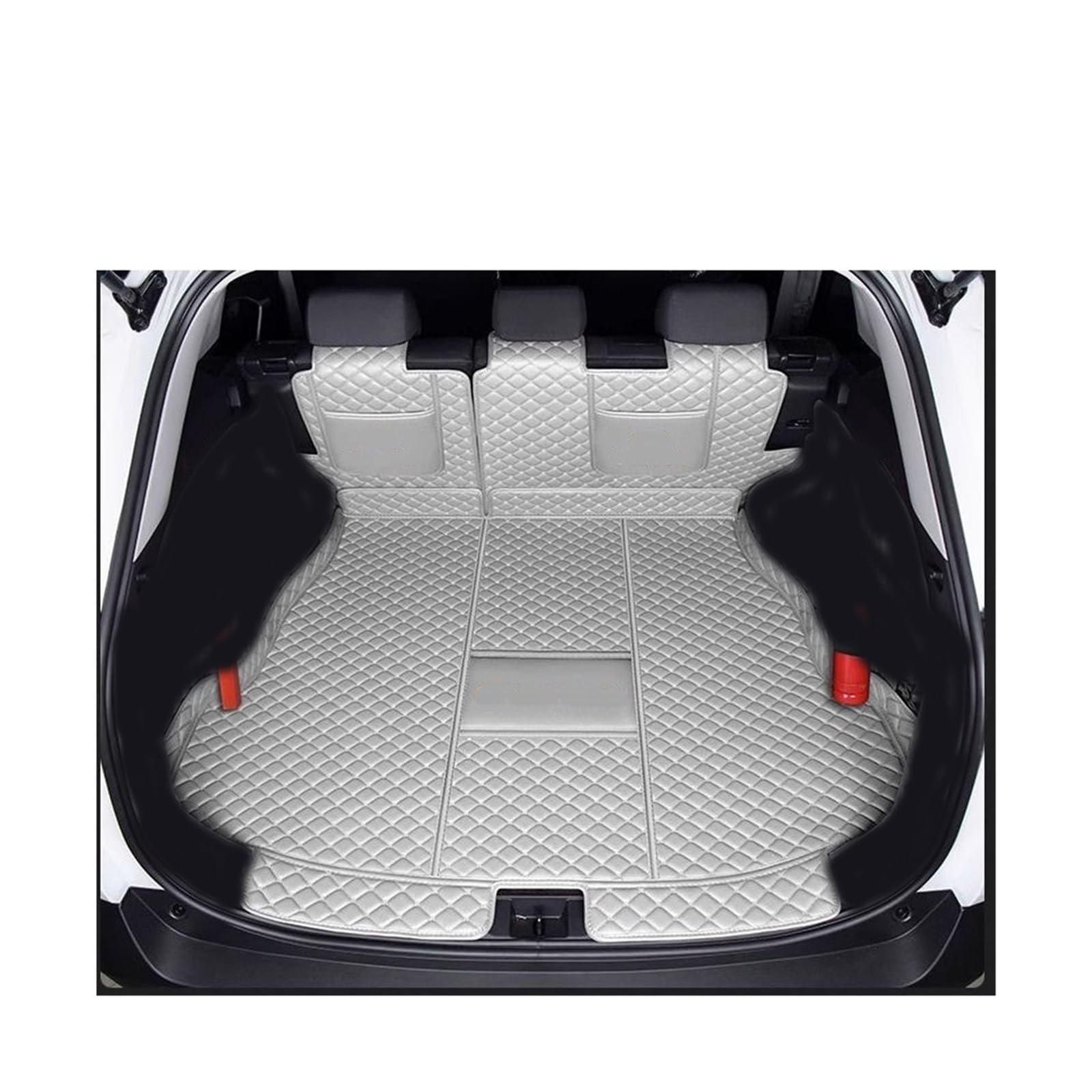 Car Trunk Liner Fit Für Toyota RAV4 2024 2025 Zubehör Kraftstoff PHEV Vollständige Abdeckung Cargo Liner Auto Innen Modifikation Kofferraumwanne(Half Gray,Fuel) von XFYESL