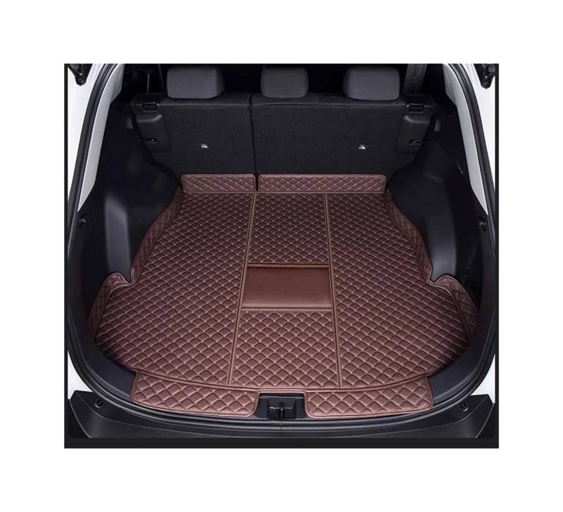 Car Trunk Liner Fit Für Toyota RAV4 2024 2025 Zubehör Kraftstoff PHEV Vollständige Abdeckung Cargo Liner Auto Innen Modifikation Kofferraumwanne(Main Pad Coffee,Hybrid) von XFYESL