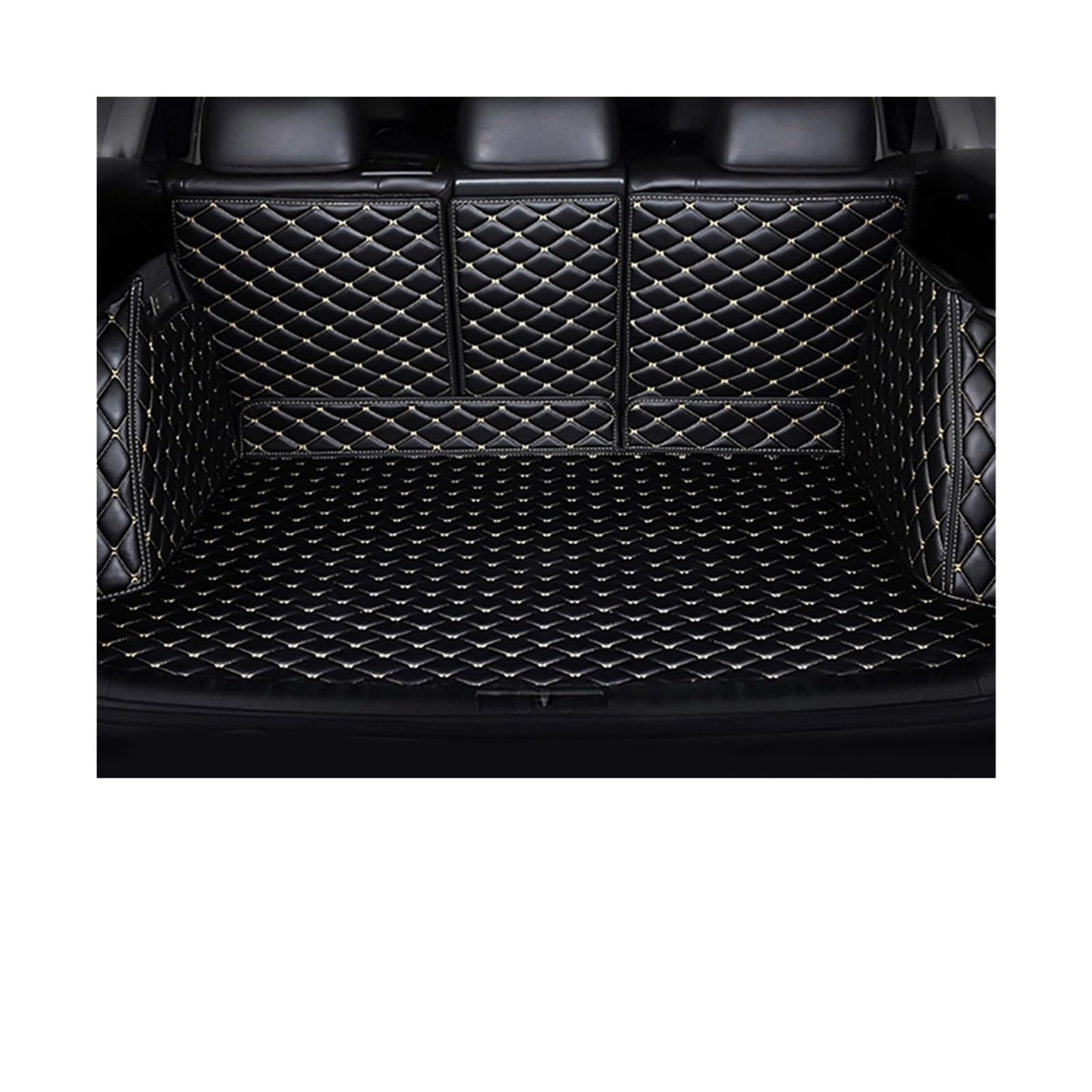 Car Trunk Liner Full Wrap Leder Kofferraummatte FIT Für Ford S-max 2006-2016 Auto Zubehör Kofferraumwanne(O) von XFYESL