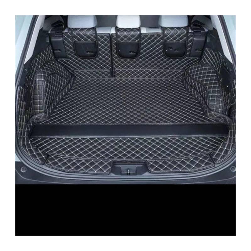 Car Trunk Liner Gepäckboden-Teppichfach, wasserdicht, für jedes Wetter, passend für Toyota RAV4 2020–2024, Benzinversion Kofferraumwanne(Full Set Black beige) von XFYESL