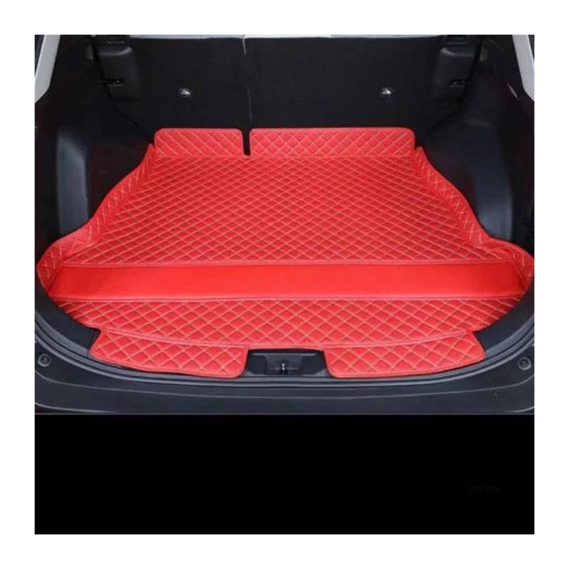Car Trunk Liner Gepäckboden-Teppichfach, wasserdicht, für jedes Wetter, passend für Toyota RAV4 2020–2024, Benzinversion Kofferraumwanne(Main Pad red) von XFYESL