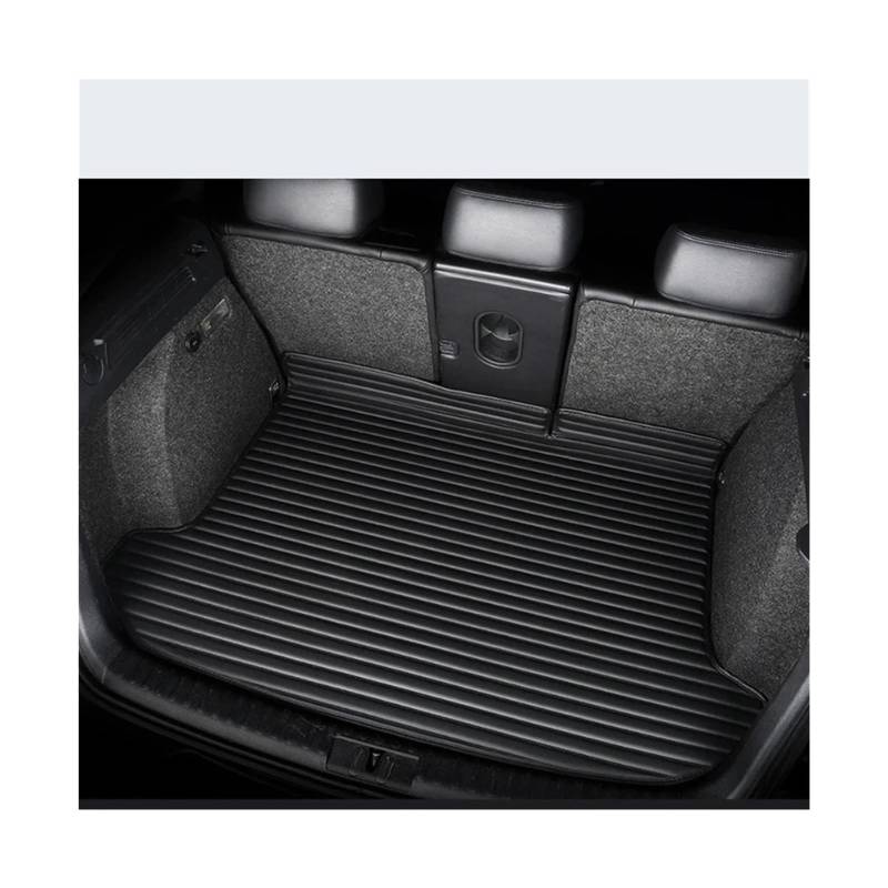Car Trunk Liner Gestreifte Pu-Leder-Kofferraummatte mit vollständiger Abdeckung, passend für Peugeot 301 307 308 2014–2015 2016–2019 Kofferraumwanne(01,308 2014-2015) von XFYESL