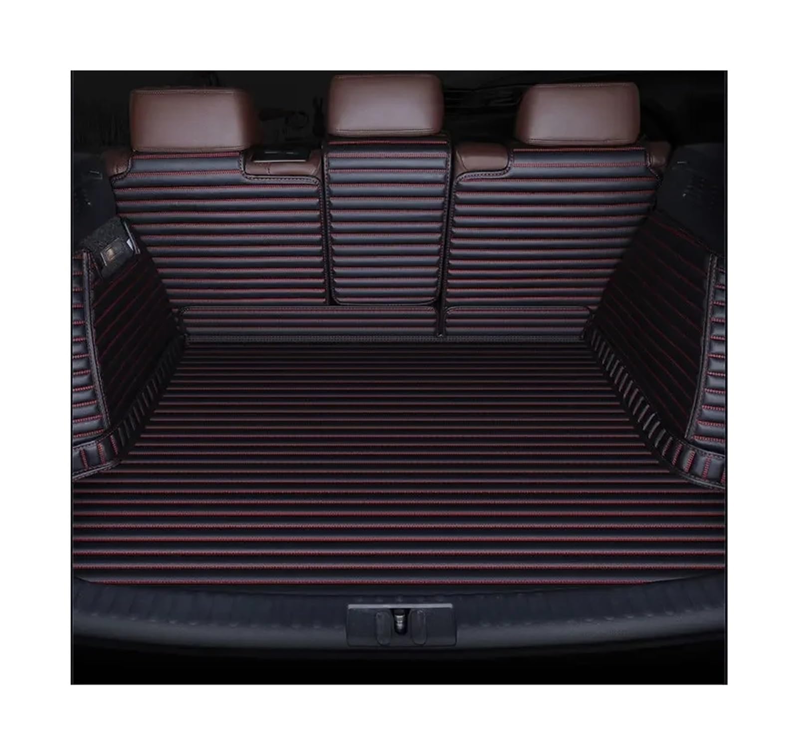 Car Trunk Liner Gestreifte Pu-Leder-Kofferraummatte mit vollständiger Abdeckung, passend für Peugeot 301 307 308 2014–2015 2016–2019 Kofferraumwanne(06,308 2012-2013) von XFYESL