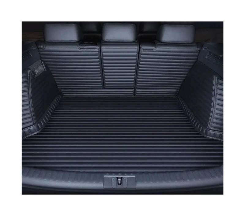 Car Trunk Liner Gestreifte Pu-Leder-Kofferraummatte mit vollständiger Abdeckung, passend für Peugeot 301 307 308 2014–2015 2016–2019 Kofferraumwanne(08,308 2012-2013) von XFYESL
