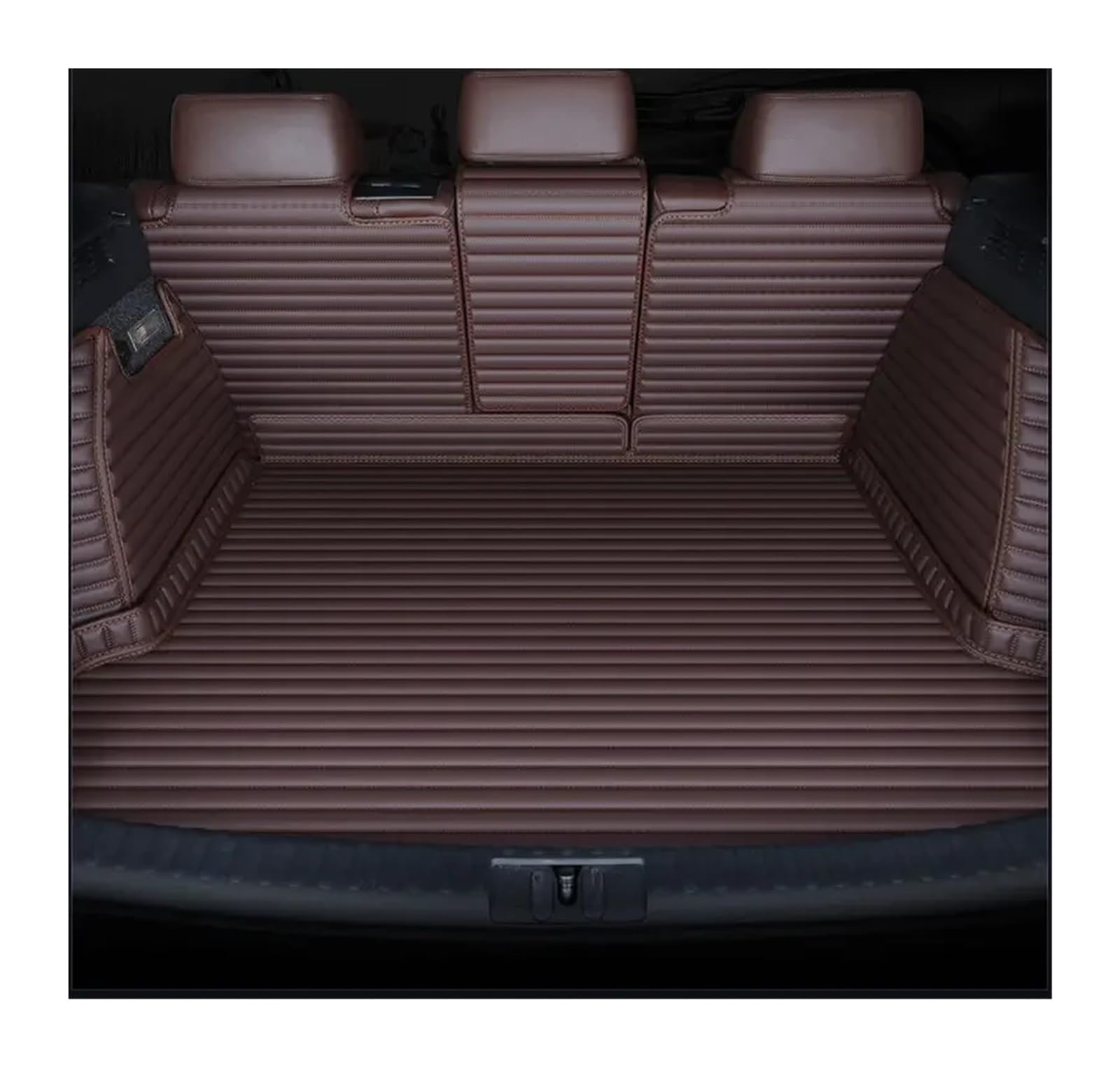 Car Trunk Liner Gestreifte Pu-Leder-Kofferraummatte mit vollständiger Abdeckung, passend für Peugeot 301 307 308 2014–2015 2016–2019 Kofferraumwanne(09,307 2008-2013) von XFYESL