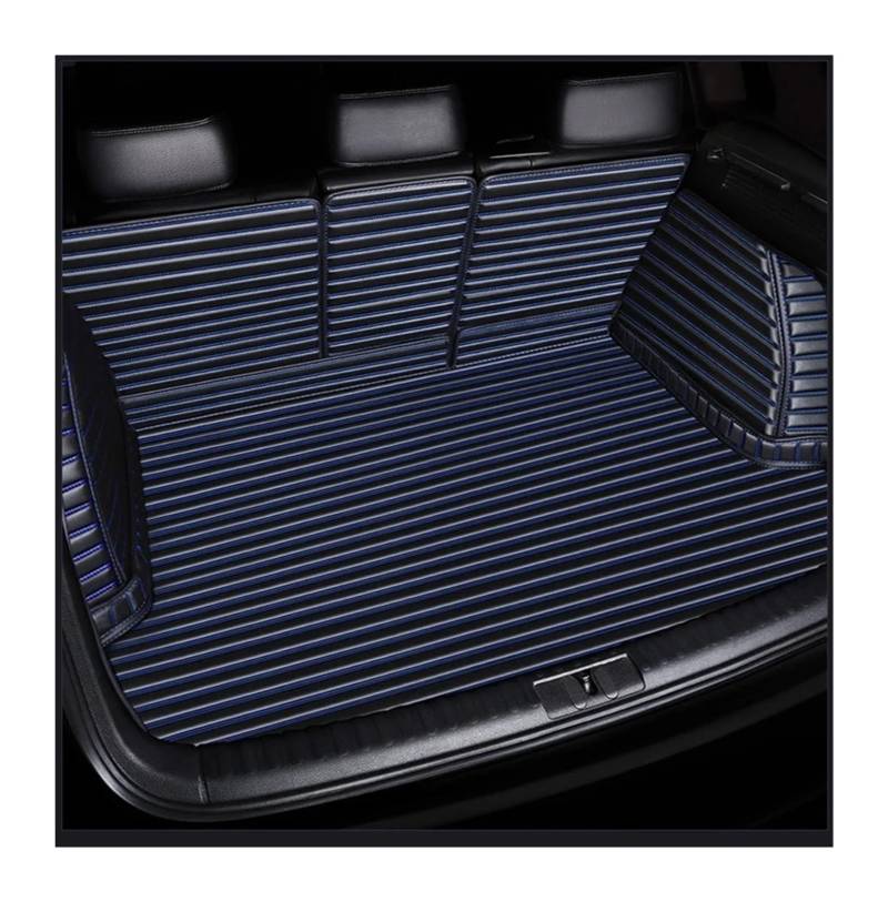 Car Trunk Liner Gestreifte Pu-Leder-Kofferraummatte mit vollständiger Abdeckung, passend für Peugeot 301 307 308 2014–2015 2016–2019 Kofferraumwanne(10,308 2016-2019) von XFYESL