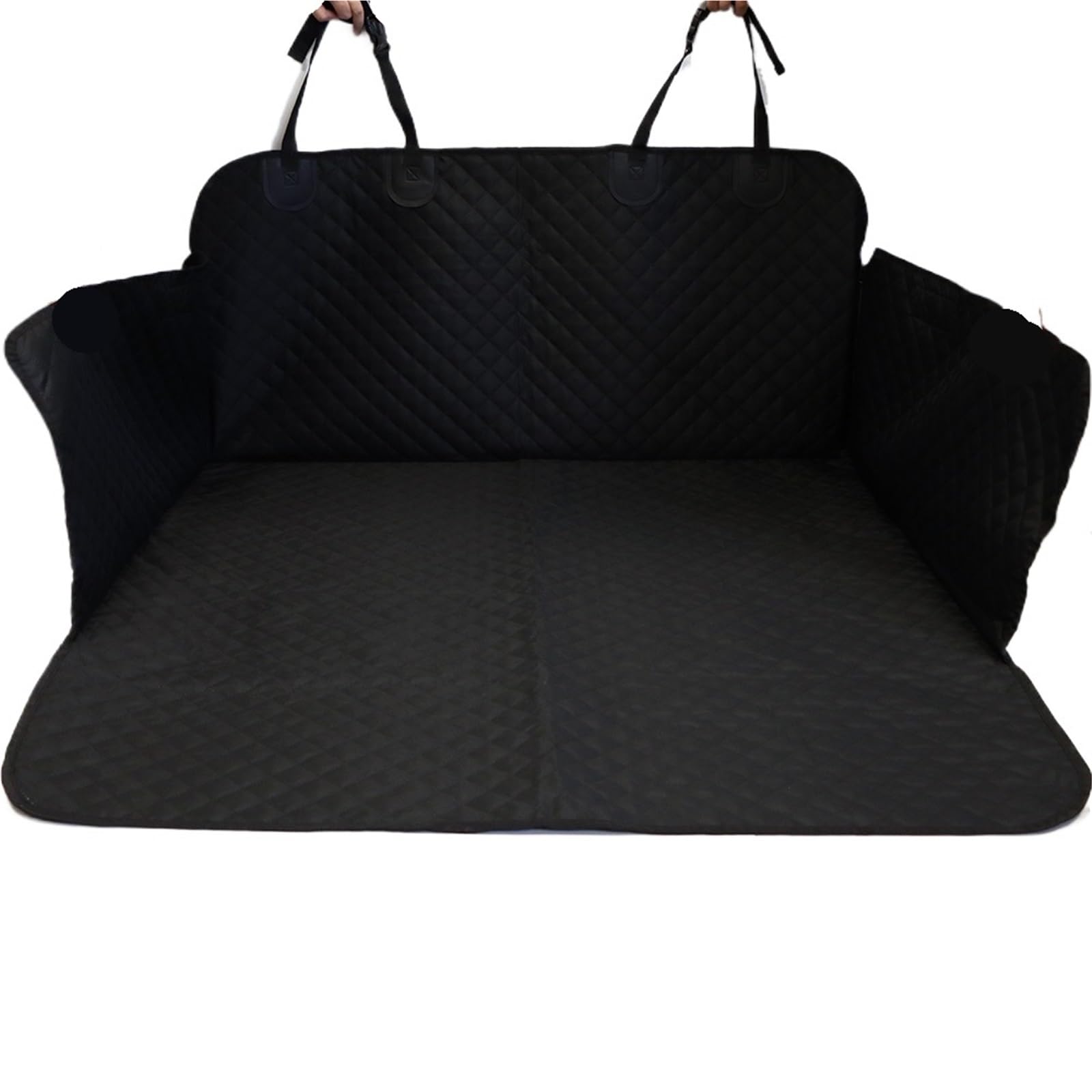 Car Trunk Liner Hunde-Autositzbezug, Haustier-Reise-Hundeträger, Kofferraummatte, wasserdicht, SUV-Laderaum-Liner für Hunde, waschbar Kofferraumwanne(Black) von XFYESL