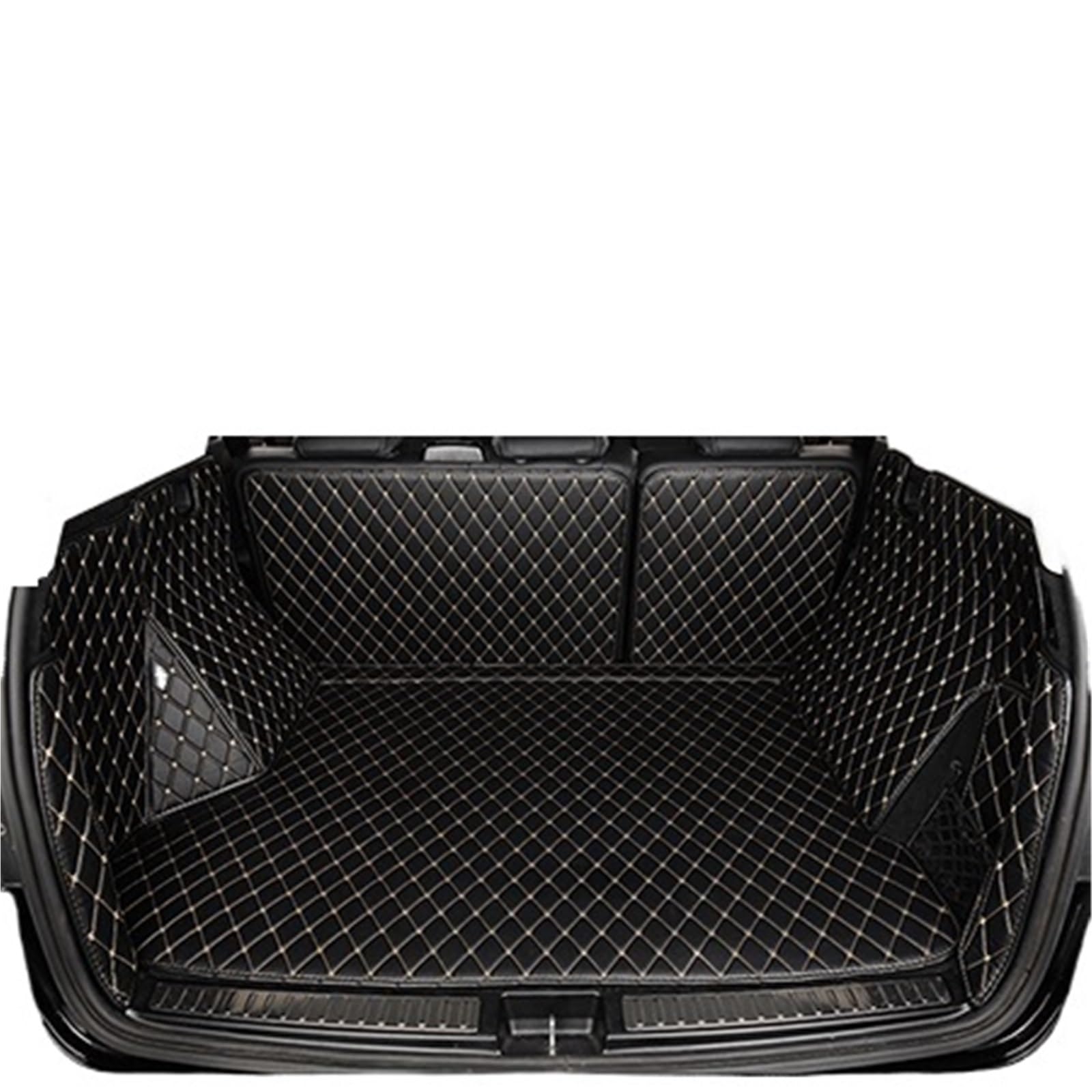 Car Trunk Liner Kofferraummatten passend für Mercedes Benz R 350 W251 6 Sitze 2017–2006, wasserdichte Kofferraumteppiche, Cargo-Liner-Matte Kofferraumwanne(Full Set Black and White) von XFYESL