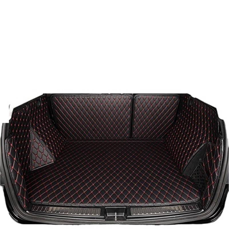 Car Trunk Liner Kofferraummatten passend für Mercedes Benz R 350 W251 6 Sitze 2017–2006, wasserdichte Kofferraumteppiche, Cargo-Liner-Matte Kofferraumwanne(Full Set Black and red) von XFYESL