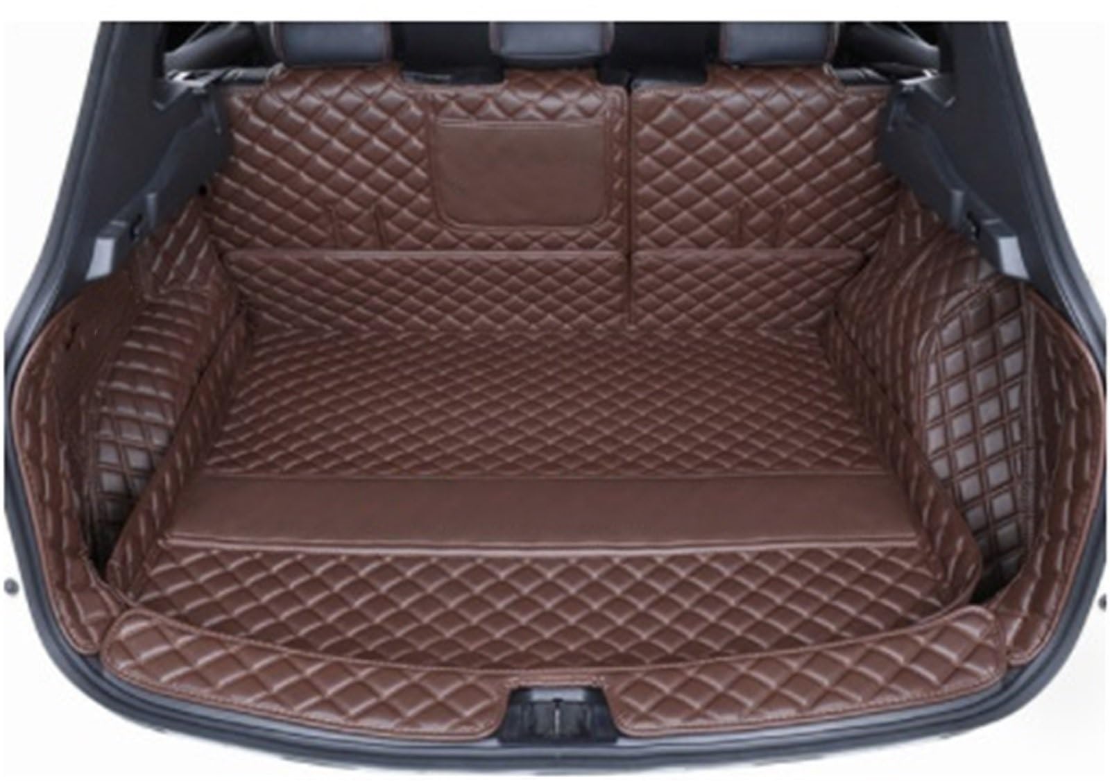 Car Trunk Liner Kofferraummatten passend für Nissan Qashqai J10 2007 2008 2009 2010 2011 Anti-Schmutz-Schutzschale Cargo-Liner Zubehör Kofferraumwanne(Full Set Brown) von XFYESL