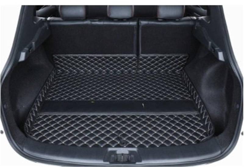 Car Trunk Liner Kofferraummatten passend für Nissan Qashqai J10 2007 2008 2009 2010 2011 Anti-Schmutz-Schutzschale Cargo-Liner Zubehör Kofferraumwanne(Half Set Black and White) von XFYESL
