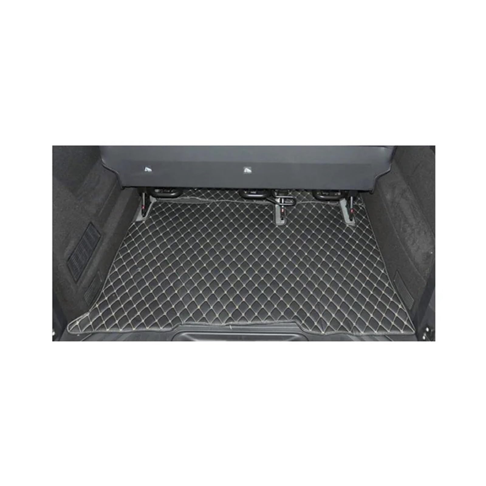 Car Trunk Liner Komplettset Auto-Fußmatten + Kofferraummatte passend für Mercedes Benz Viano 7 8 Sitze W639 2020–2004, wasserdichte Teppiche Kofferraumwanne(Beige) von XFYESL