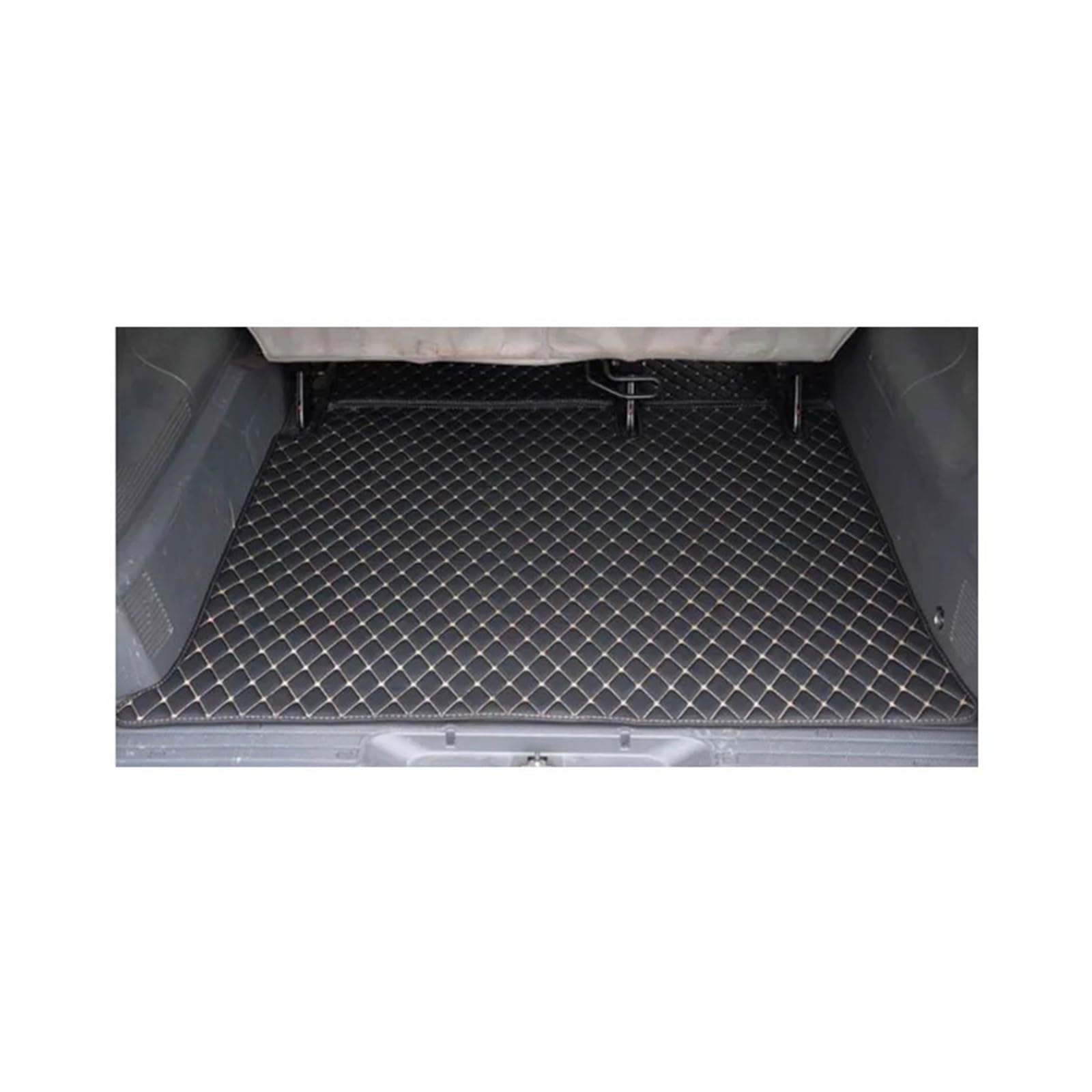 Car Trunk Liner Komplettset Auto-Fußmatten + Kofferraummatte passend für Mercedes Benz Viano 7 8 Sitze W639 2020–2004, wasserdichte Teppiche Kofferraumwanne(Black with beige) von XFYESL