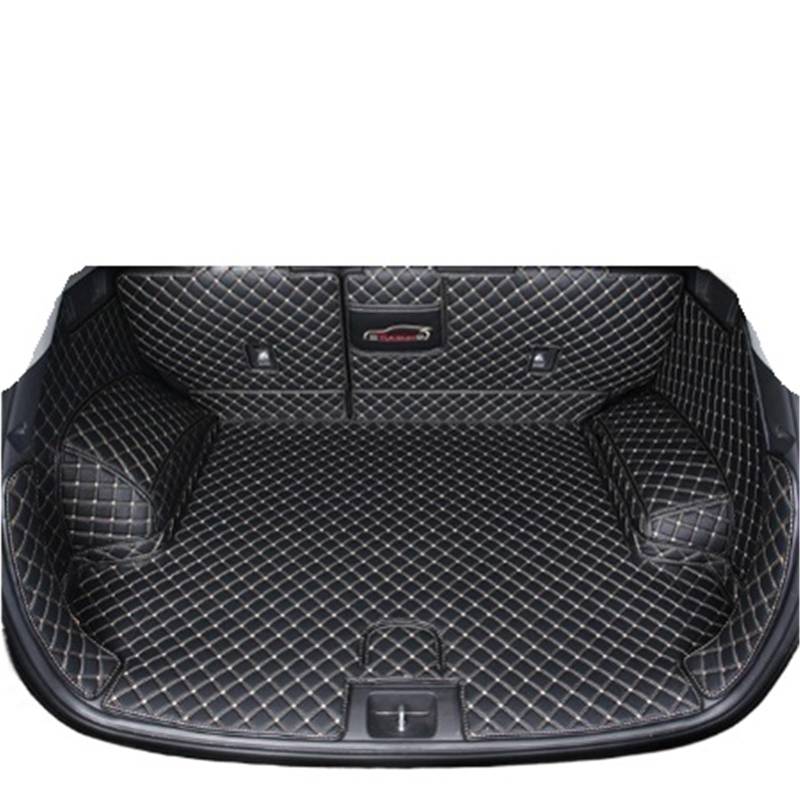 Car Trunk Liner Leder Kofferraum Matte Fit Für Hyundai Tucson 2016 2017 2018 2019 2020 SUV Cargo-Liner Kofferraumwanne(Black Beige 2) von XFYESL