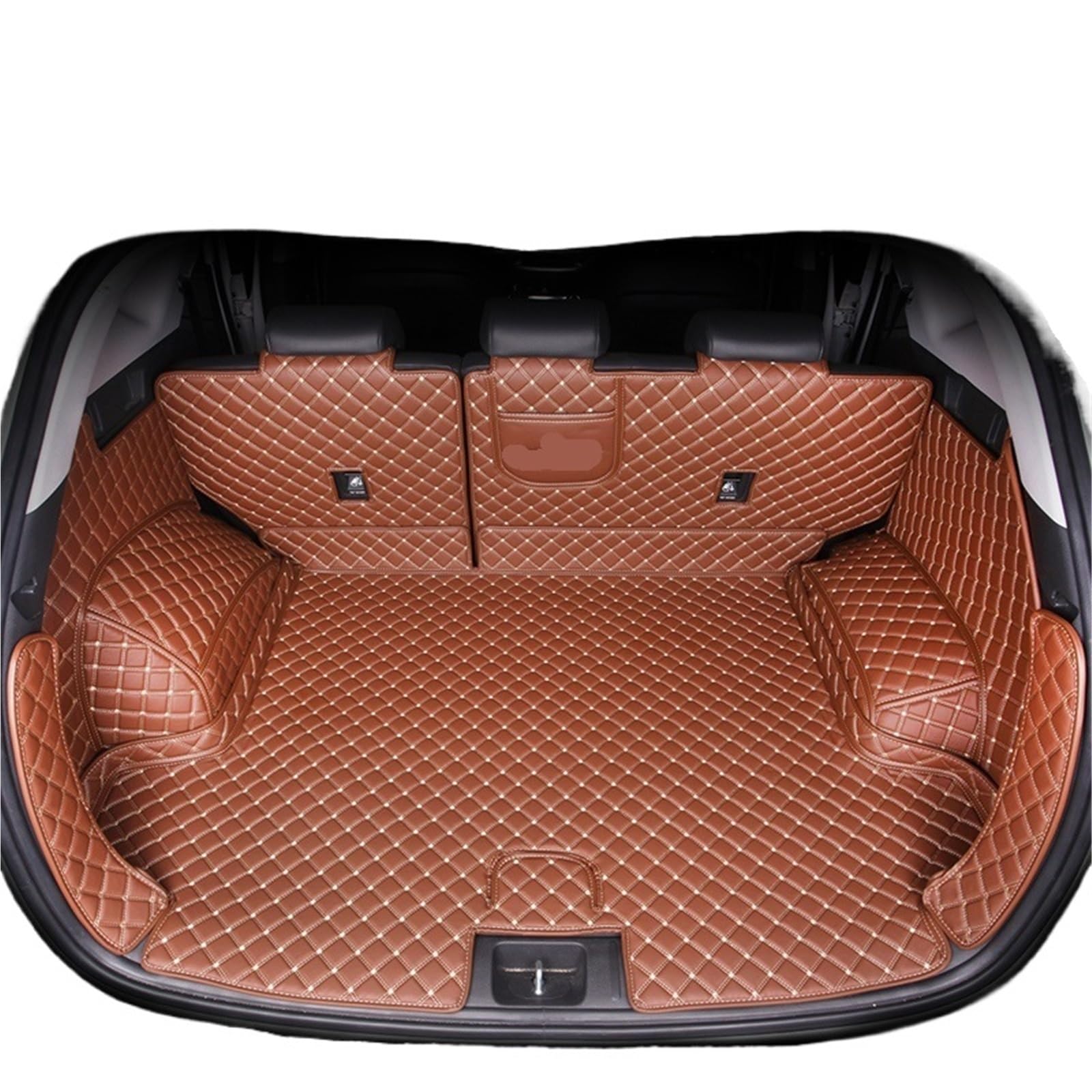 Car Trunk Liner Leder Kofferraum Matte Fit Für Hyundai Tucson 2019 2020 SUV Cargo-Liner Zubehör Innen Boot Kofferraumwanne(H) von XFYESL