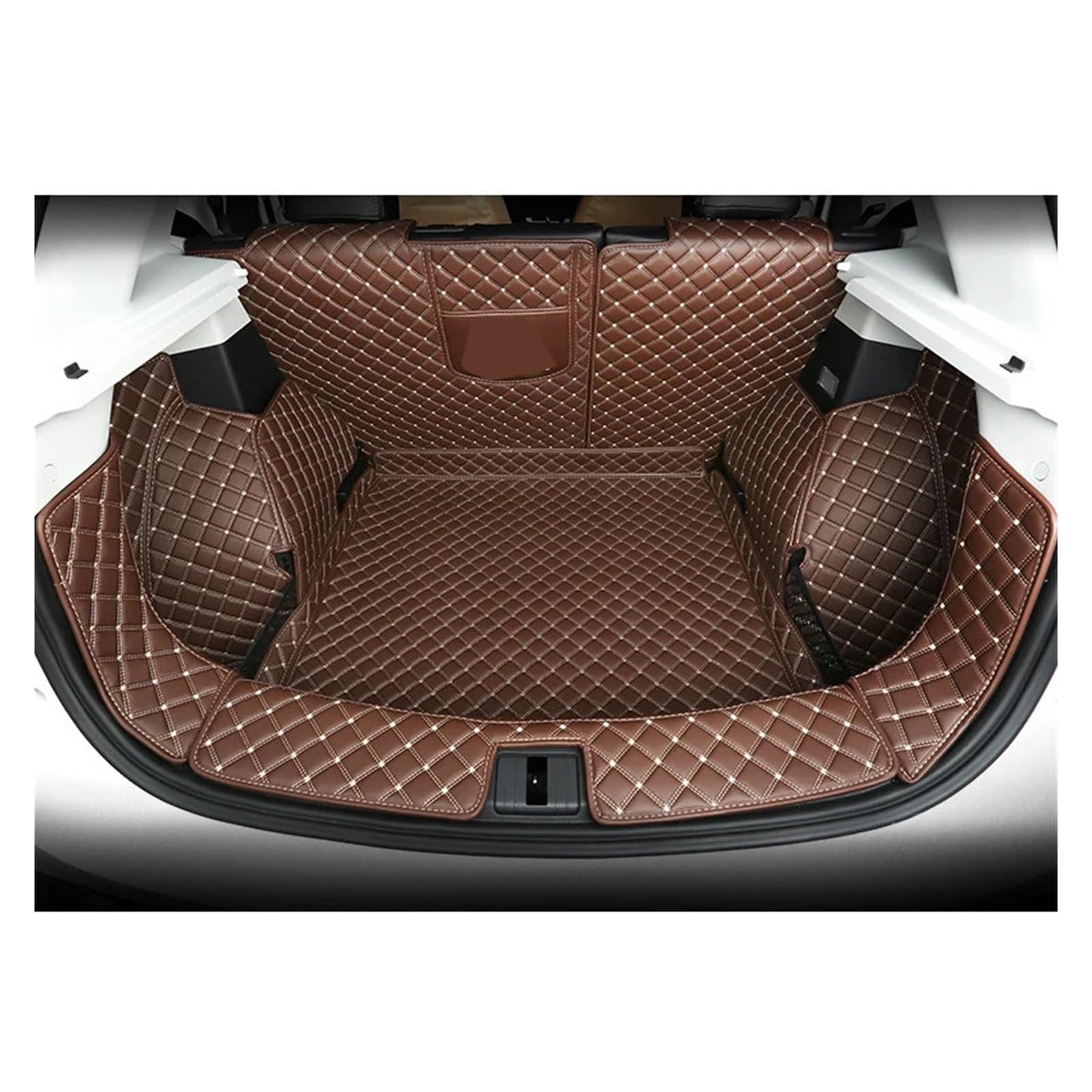 Car Trunk Liner Leder-Kofferraummatte Cargo-Liner Fit für MG ZS 2019 2020 2021 Boot Teppich Innenzubehör Abdeckungen Kofferraumwanne(Coffee 2) von XFYESL