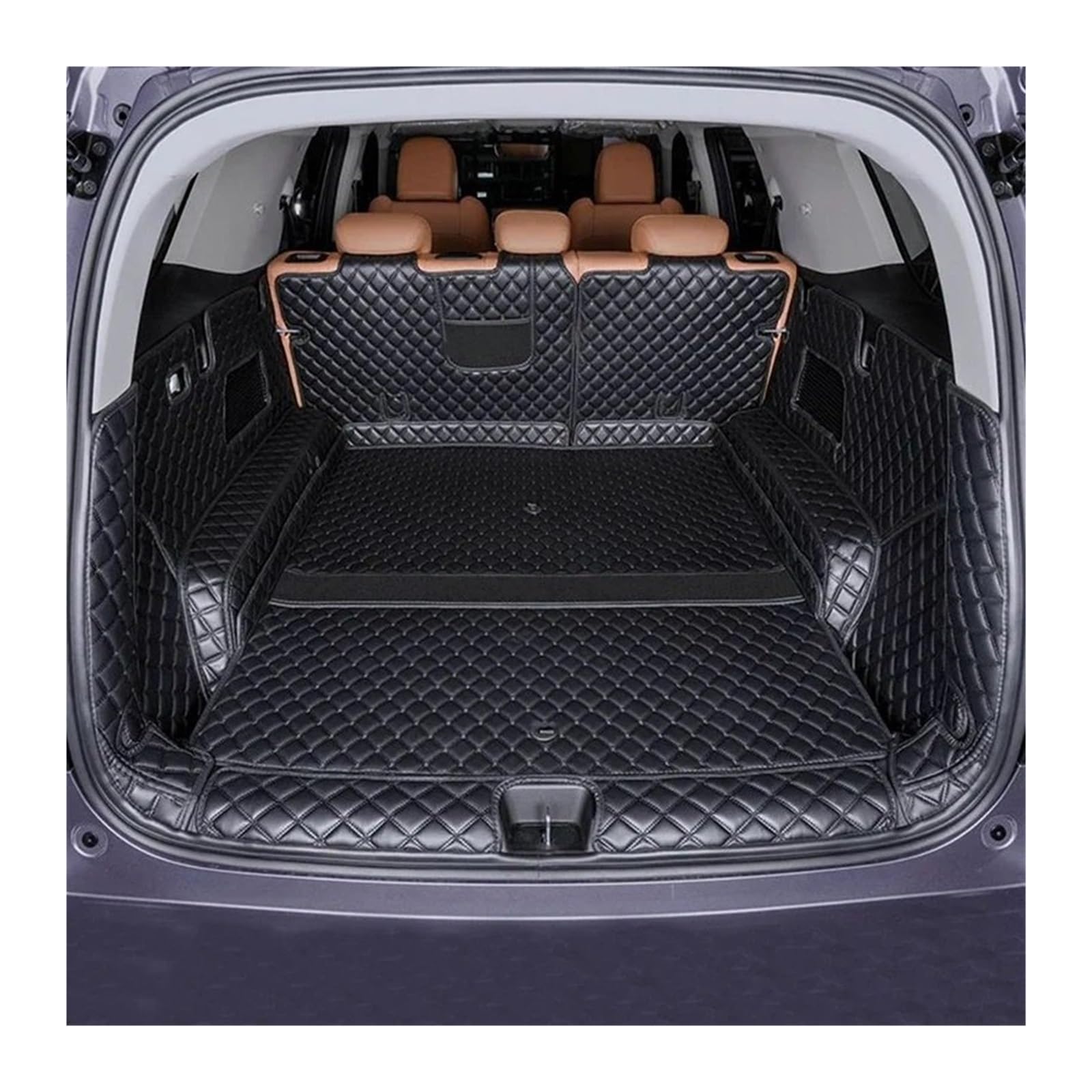 Car Trunk Liner Passend für Great Wall New Haval H5 2024. Passende Kofferraummatte, langlebiger Teppich für den hinteren Stauraum Kofferraumwanne(A Black) von XFYESL