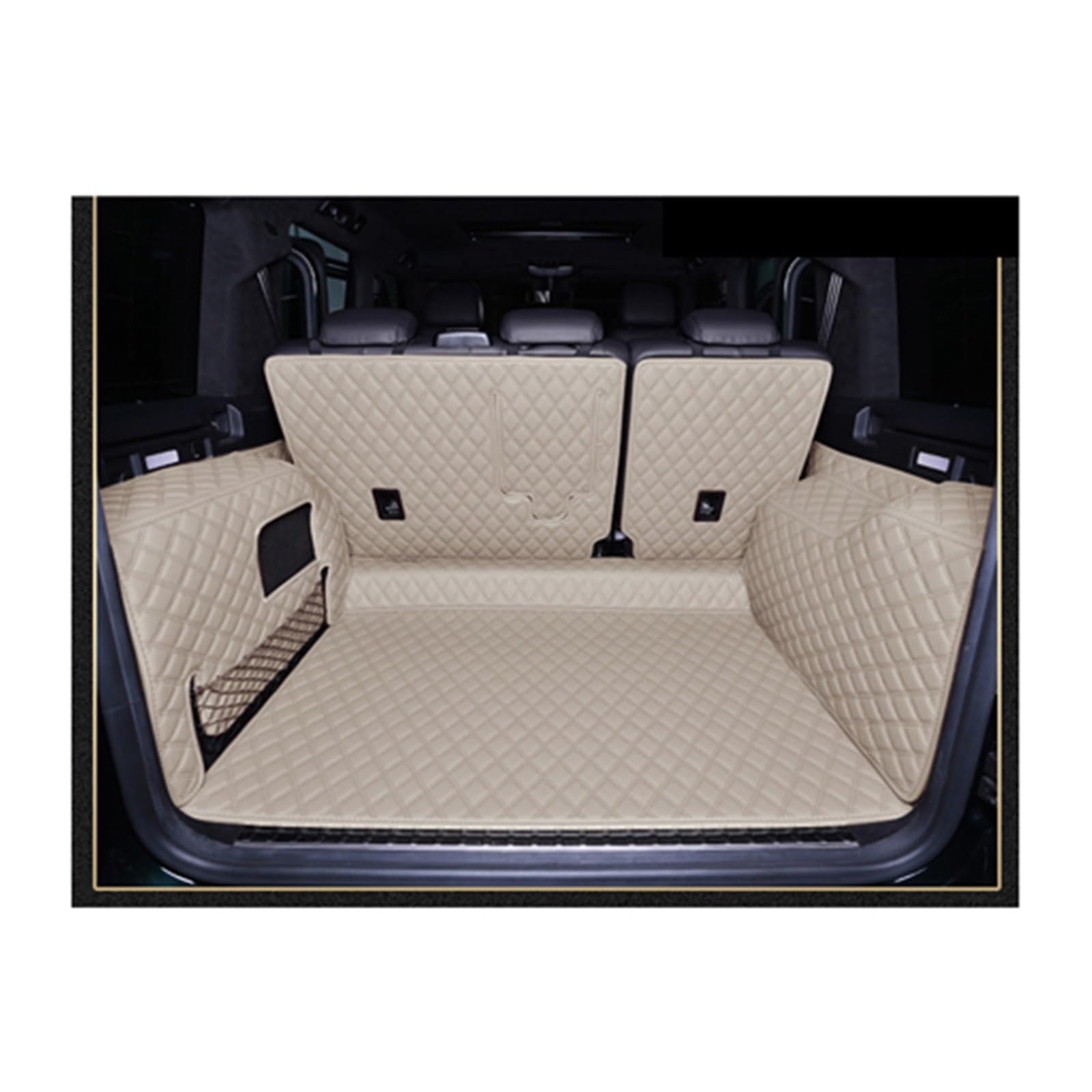 Car Trunk Liner Passend für Mercedes Benz G 63 AMG W464 2022, langlebige Kofferraumteppiche, Cargo-Liner-Matte für G63 2021–2019 Kofferraumwanne(White Set) von XFYESL