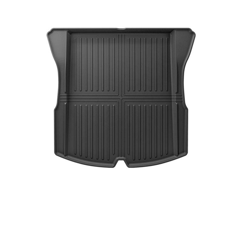 Car Trunk Liner Passend für Tesla Model 3 Highland 2024, vordere und hintere Kofferraummatten, TPE, Allwetter-Laderaumwanne, Anti-Schmutz-Matte, Sitz Kofferraumwanne(Main Trunk Mat) von XFYESL
