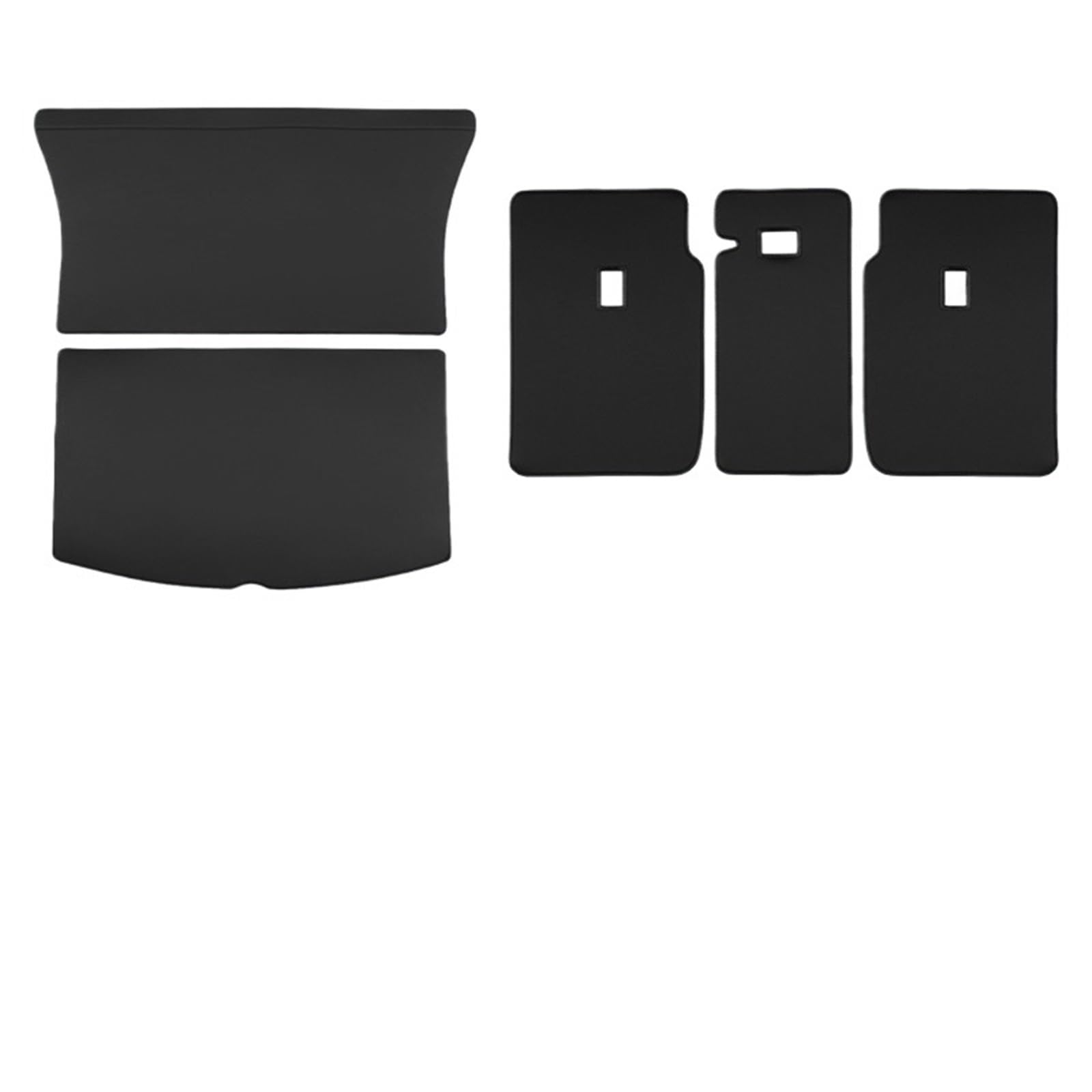 Car Trunk Liner Passend für Tesla Model Y Juniper 2025+ Leder-Kofferraummatten für die Rücksitzlehne, Allwetter-Liner, Anti-Kick-Pad für Haustiere Kofferraumwanne(Full Set Black and White) von XFYESL
