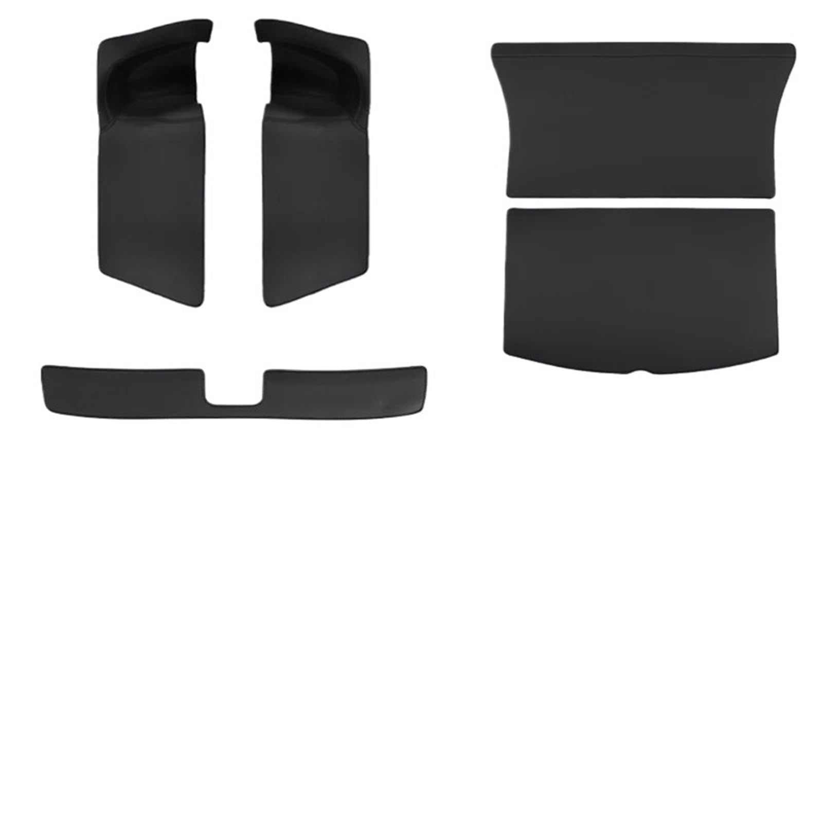 Car Trunk Liner Passend für Tesla Model Y Juniper 2025+ Leder-Kofferraummatten für die Rücksitzlehne, Allwetter-Liner, Anti-Kick-Pad für Haustiere Kofferraumwanne(Full Set Wine red) von XFYESL