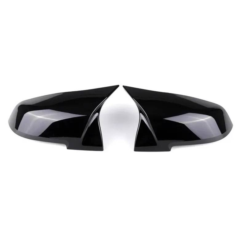 Passend für BMW 1er, 2er, 3er, 4er, M2, F30, F32, Ersatz-Spiegelabdeckung aus Kohlefaser.(Glossy black) von XFYESL