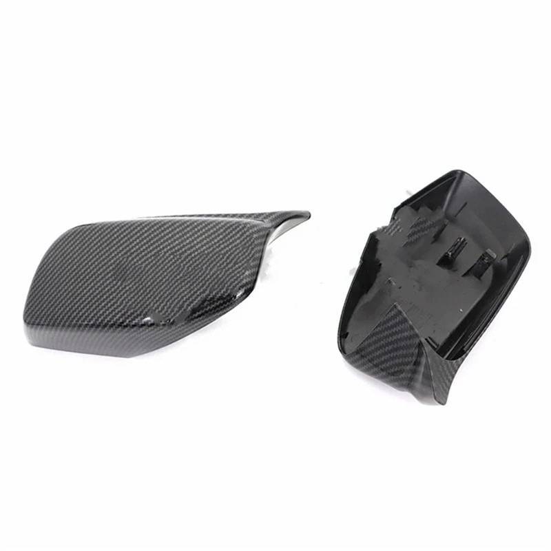 Passend für BMW 5er E60 E61 525i 528i 528xi 530i 530d. Seitenrückspiegelabdeckung aus Carbonfaser in leuchtendem Schwarz.(Carbon pattern-2pcs) von XFYESL