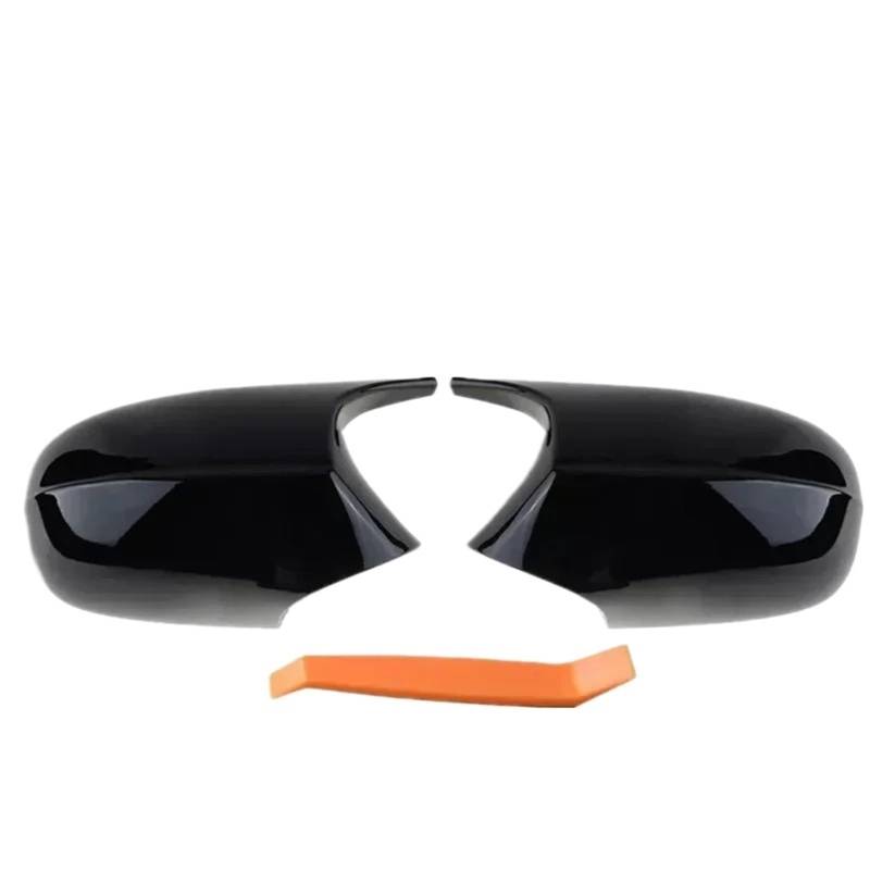 Rückspiegel Glas Abdeckung Kappe Ersatz ABS Paste Fit FÜR BMW 1 3 Serie E87 E81 E82 E90 E91 E92 E93(Black LCI) von XFYESL