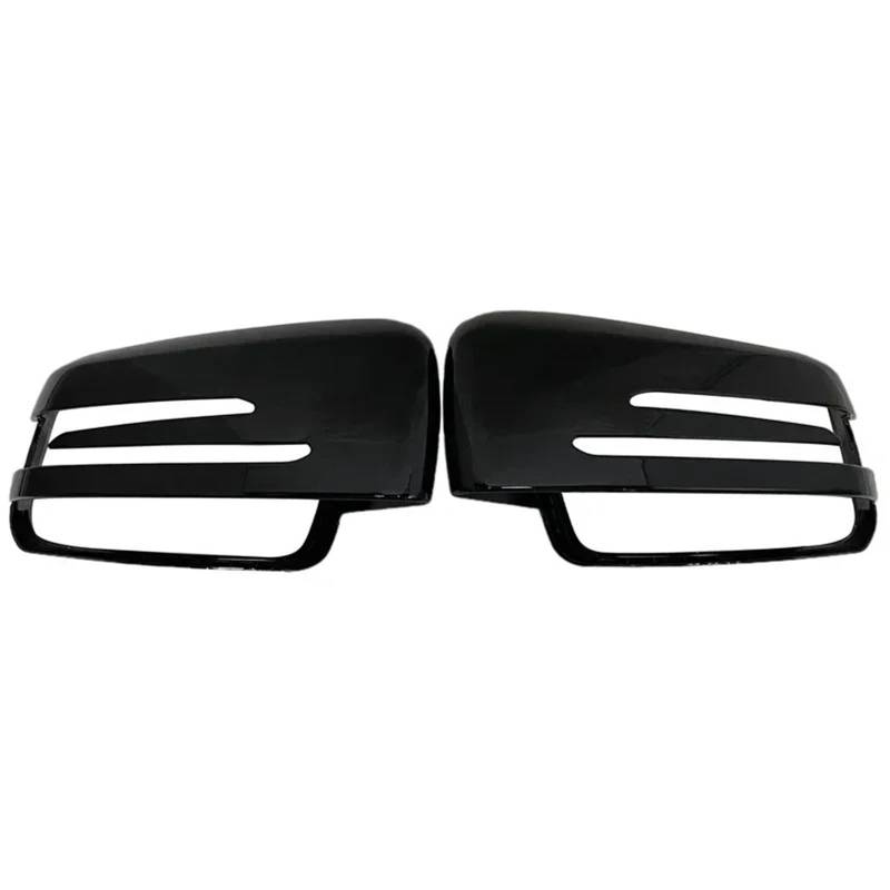 Rückspiegelabdeckungen passend für Mercedes-Benz W204 E W212 W176 W246 CLS C218 GLA X156 ABS Carbonfaser schwarz glänzend(Bright black) von XFYESL