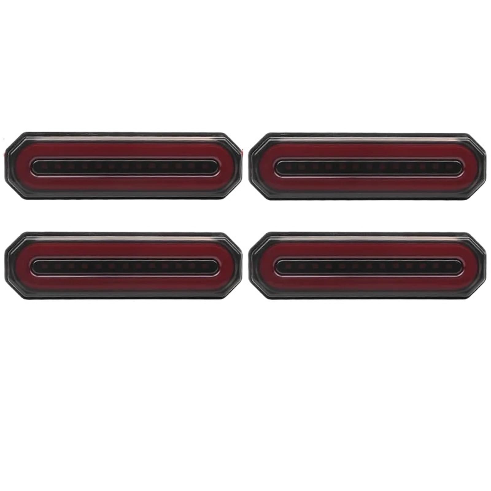 XFYESL Rücklicht Komp 3 in 1 Auto Bremse Stop Schwanz Hinten Lichter 45/87 LED Sequentielle Blinker Lampe Licht Für Moto Lkw Anhänger Auto Rear Light Assemblies(4pcs 45leds 125mm) von XFYESL