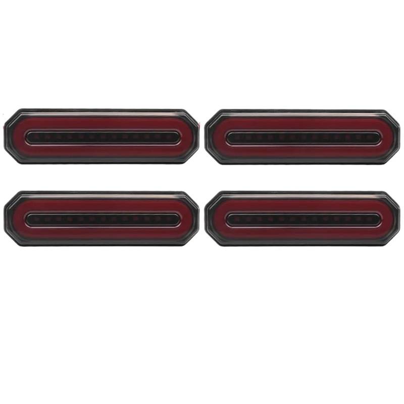 XFYESL Rücklicht Komp 3 in 1 Auto Bremse Stop Schwanz Hinten Lichter 45/87 LED Sequentielle Blinker Lampe Licht Für Moto Lkw Anhänger Auto Rear Light Assemblies(4pcs 45leds 125mm) von XFYESL
