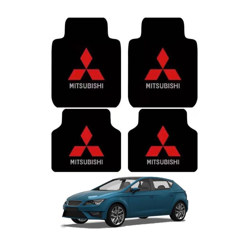 4 pcs Auto Fußmatten, für Mitsubishi Eclipse Cross 2017-2023 Velours Auto fußmatten Satz Kristall Samt Automatte Anti Schmutz Matte von XGIXG