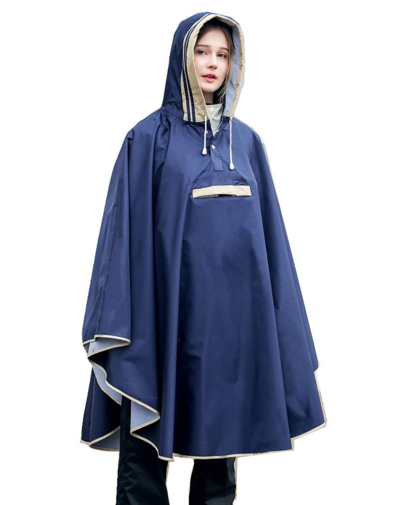 Unisex Regenmantel Kinder-Eltern Regencape mit Tasche Wasserdicht Regenponcho Wiederverwendbar Tragbar Regenjacke mit Kapuze RegenCape Verstellbar Leicht Regenbekleidung Jagd Trekking Camping Fahrrad von XGOPTS