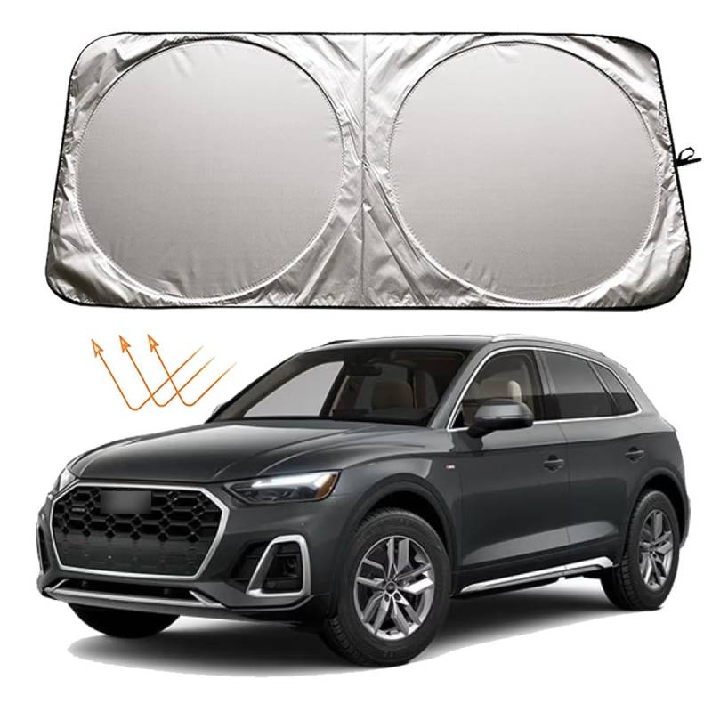 XHRING Windschutzscheiben-Sonnenschutz für Audi A3 A4 A5 A6 A7 A8 Q2 Q3 Q5 Q7 Q8 S6 S7 S8 TT Zubehör, Auto Frontscheibe Sonnenschutz Sonnenschutz Sonnenschutz für Audi RS3 RS5 RS7 2013-2024 von XHRING