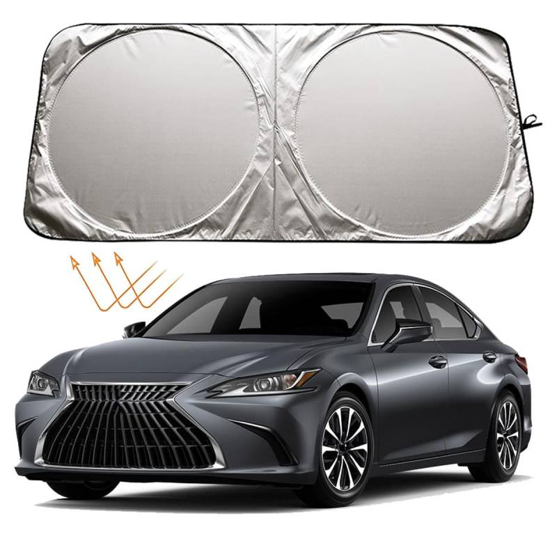 XHRING Windschutzscheiben-Sonnenschutz für Lexus is IS250, IS350, IS300, IS460 ist Paar ES ES350 RC CT LS UX Serie Zubehör, Auto Frontscheibe Sonnenschutz Sonnenschutz für Lexus Limousine Sonnenschutz von XHRING