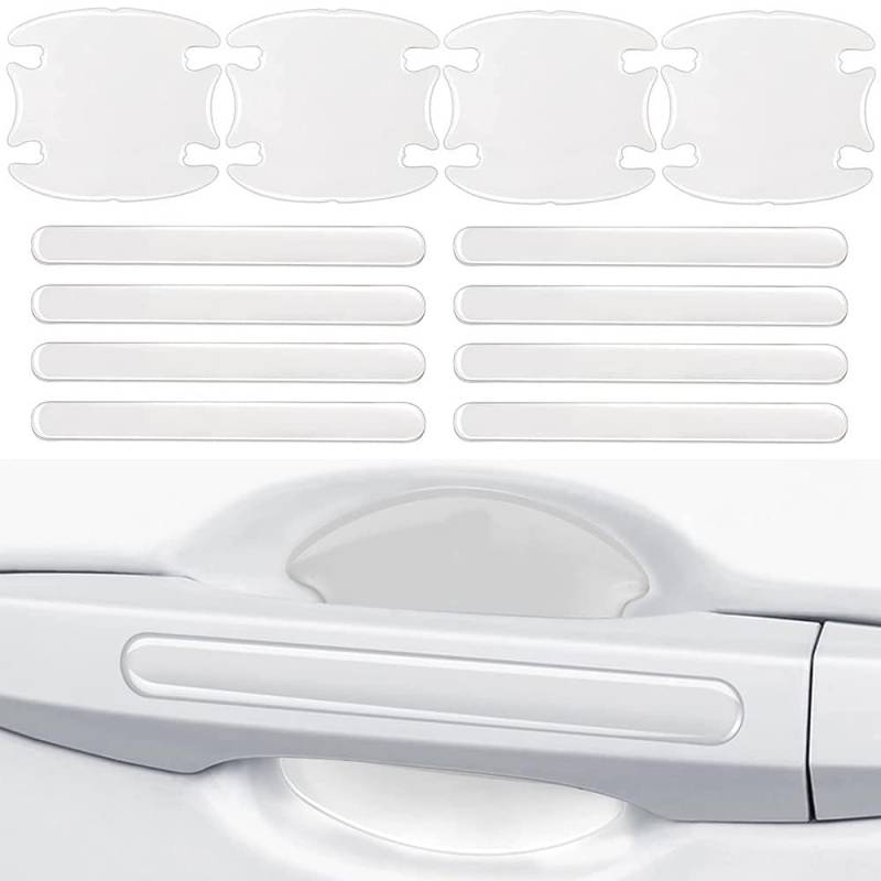 12 Stück Transparente Auto Griffe Aufkleber für Volvo S90 2 (II) 234 I 2016-2024 -, Anti-Kratz-Aufkleber Autotürgriffe wasserdicht Schutzfolie Autotürgriffe von XIAOBINGFA