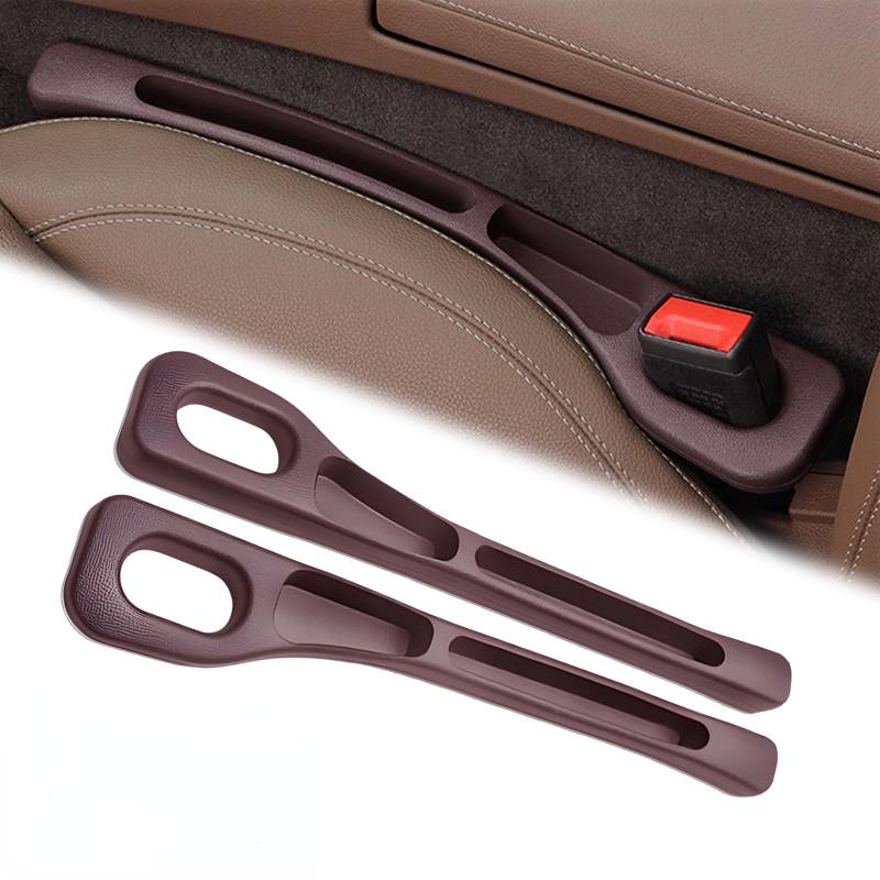 2 Stücke Auto Sitzspalt Aufbewahrungsstreifen für VW Passat Variant | Typ 3G | Bj. ab 2019, Upgraded Autositz Gap Organizer Storage Box verhindert Herunterfallen,Brown von XIAOBINGFA