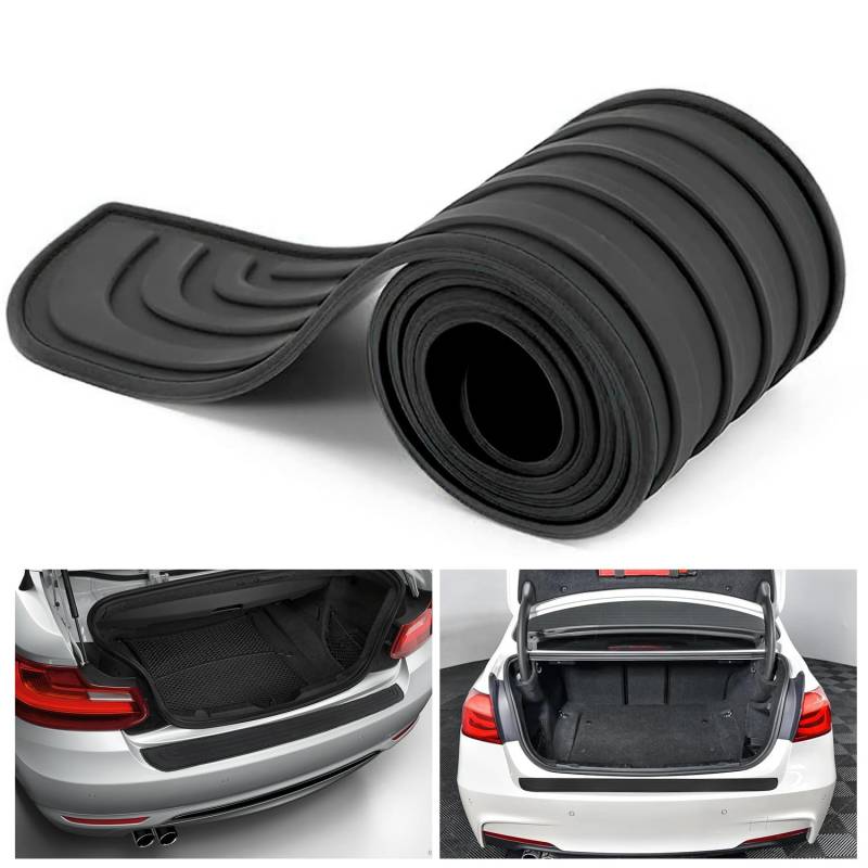 Stoßstangenschutz aus Gummi für VW Touran 2 (II) 5T I 2015-2024, Anti Kratz Heckstoßstangenschutz Auto Einstiegsleisten Kantenschutz Aufkleber,Black- von XIAOBINGFA