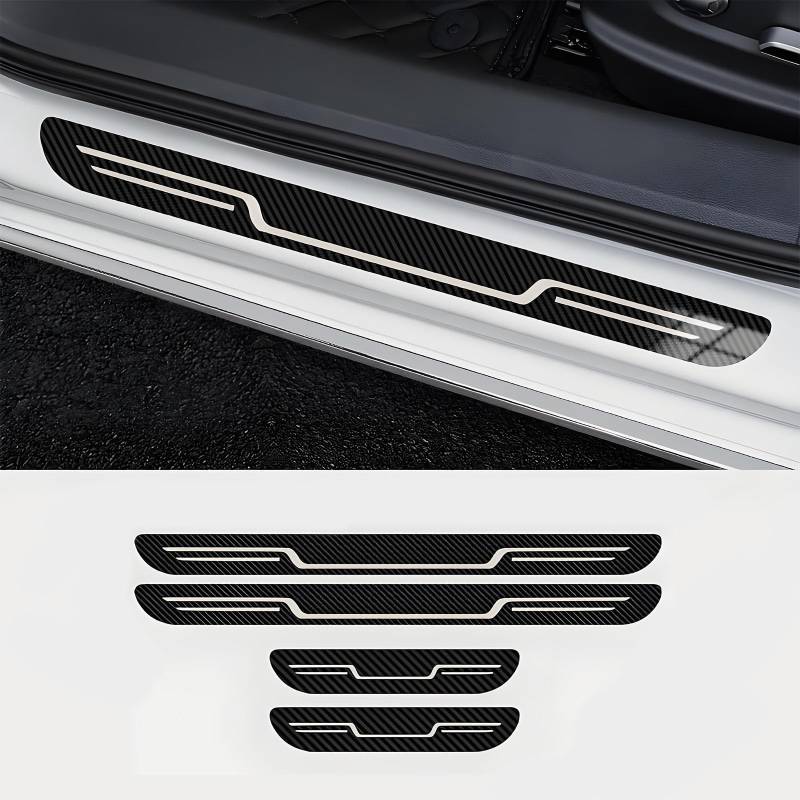 4 Stück Auto Einstiegsleisten Schutz für Renault Rafale Symbioz Captur Clio Arkana Austral Koleos und Andere Autos, Autotürschwellenleiste Schwellerleisten Auto Schutz Auto Zubehör,Black-2 von XIAOLINGBAIHUO