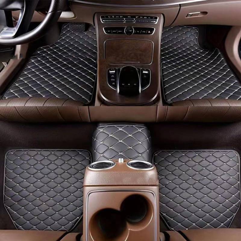 Nach Maß Auto Fußmatten für MG ZS 2017-2020 2021 2022 2023 2024 2025, Auto Matte Anpassbare, Auto Modell PU Leder voller bedeckter Schutz Advanced Performance Liners von XIAOLINGBAIHUO