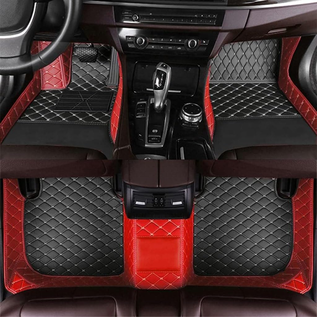 Auto Fußmatten für VW Passat B7 2010-2014,Vollständig mit PU-Leder Überzogene Fussmatten Staubgeschützt rutschfeste Wasserdicht Teppich Bodenverkleidungen,I-Red Black Beige Auto Fußmatten für VW Passat B7 2010-2014,Vollständig mit PU-Leder Überzogene Fussmatten Staubgeschützt rutschfeste Wasserdicht Teppich Bodenverkleidungen,I-Red Black Beige von XIAOTIEC