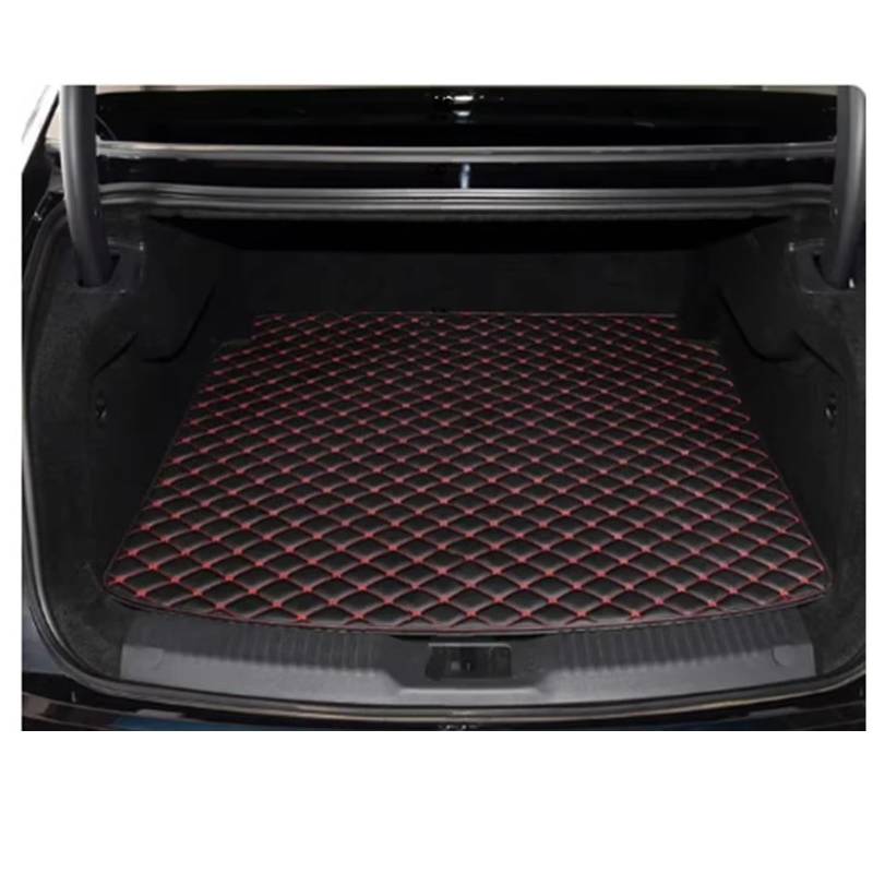 Kofferraummatte Für HONGQI H9 2021 2022 2023 2024 Kofferraum Hauptmatte Wasserdicht Anti Scratch Non-Slip Schützen Abdeckung Kofferraum Schutzmatte(Black red) von XIAOYANS